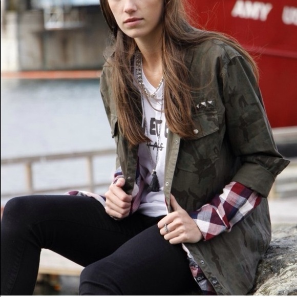 Rails x Revolve Erin Camo Shirt Jacket in Camo - Picture 2 of 8
